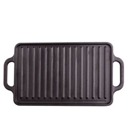 Victoria Reversible Cast Iron Griddle - 33 x 21 cm