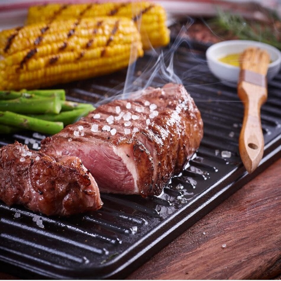 Victoria Reversible Cast Iron Griddle - 33 x 21 cm