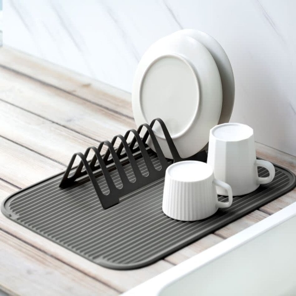 Dish Rack and Draining Mat Set, 2pcs