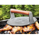 Cast Iron Flat Grill Press Round 8"