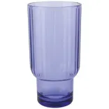 Danica Acrylic Fluted Highball Glass - Violet Blue