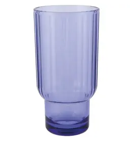 Danica Acrylic Fluted Highball Glass - Violet Blue