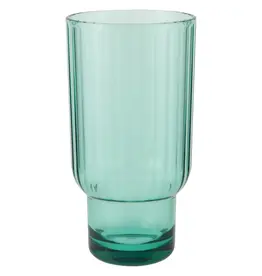 Danica Acrylic Fluted Highball Glass - Sea Glass Green