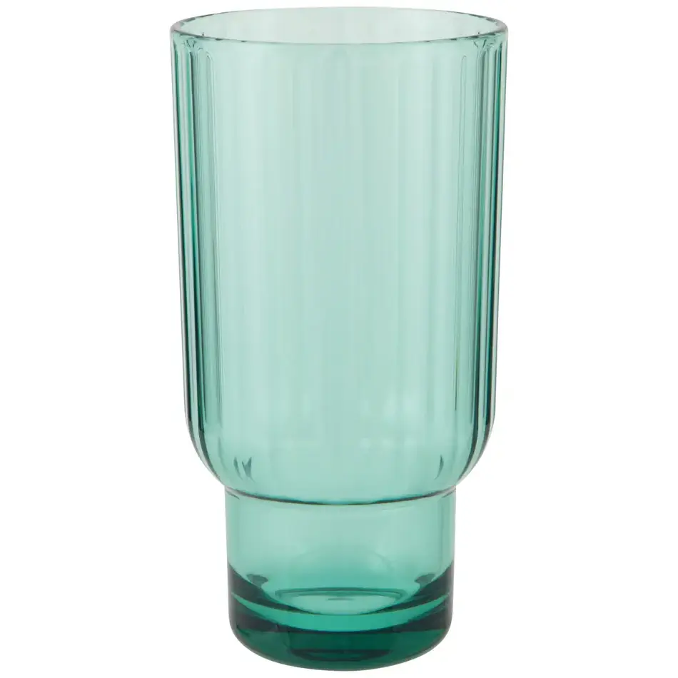 Danica Acrylic Fluted Highball Glass - Sea Glass Green