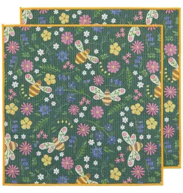 Danica Bee Garden Recycled Microfibre Dishcloths Set of 2