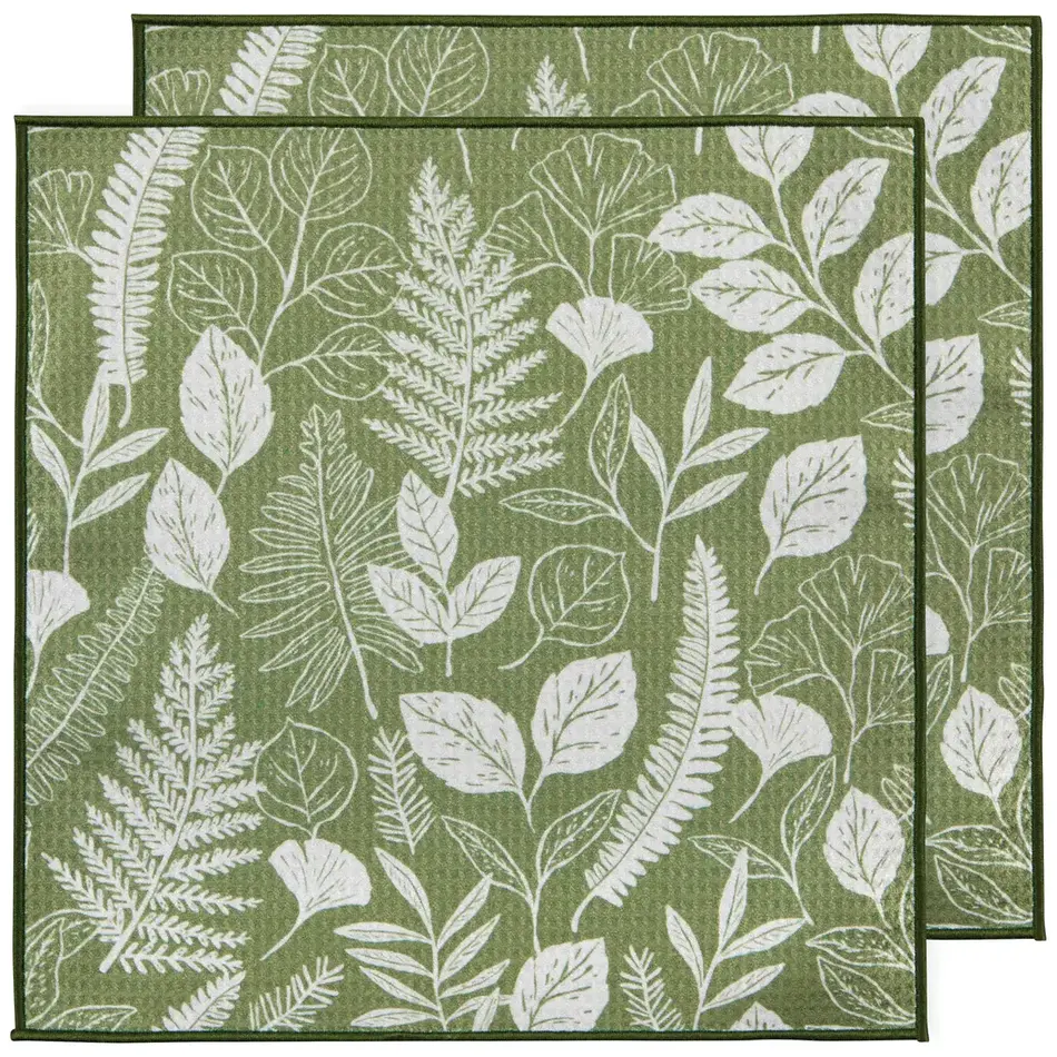 Danica Fern & Frond Recycled Microfibre Dishcloths Set of 2
