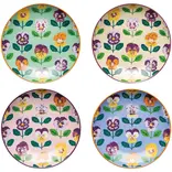 Danica Pansy Appetizer Plates Set of 4 Assorted