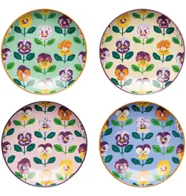 Danica Pansy Appetizer Plates Set of 4 Assorted