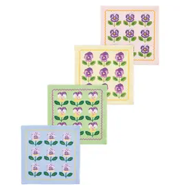 Danica Pansy Printed Cocktail Napkins Set of 4 Assorted