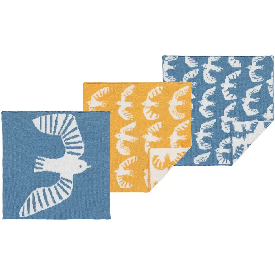 Danica Birdie Knit Dishcloth Set of 3
