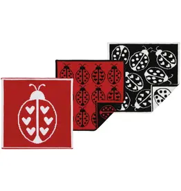 Danica Ladybugs Knit Dishcloth Set of 3