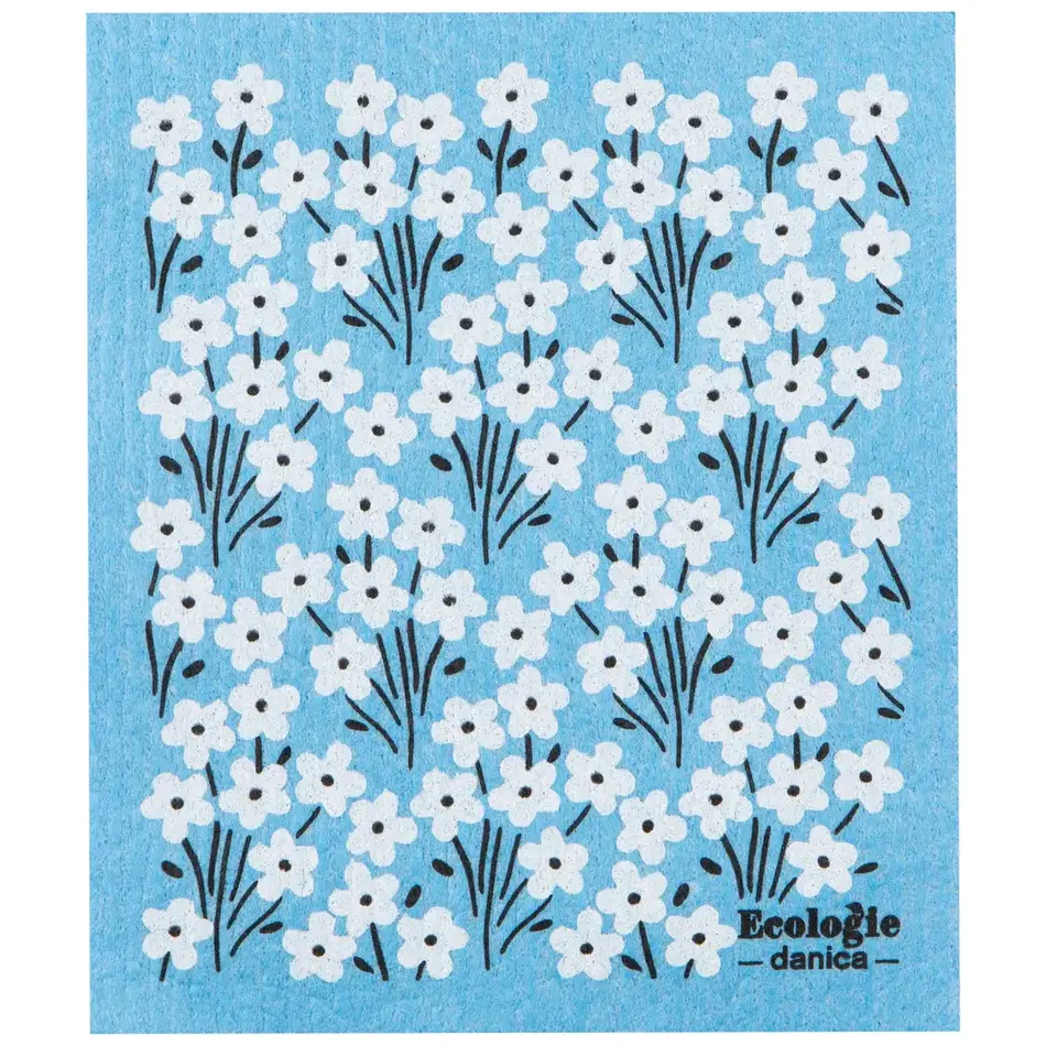 Danica Bouquet Blue Swedish Dishcloth