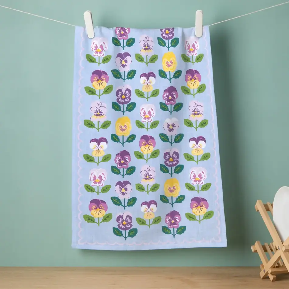 Danica Pansy Dishtowel