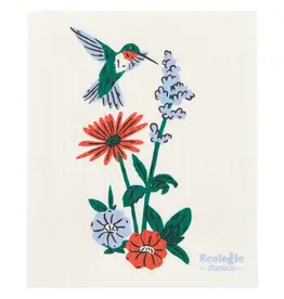 Danica Hummingbird Floral Swedish Dishcloth