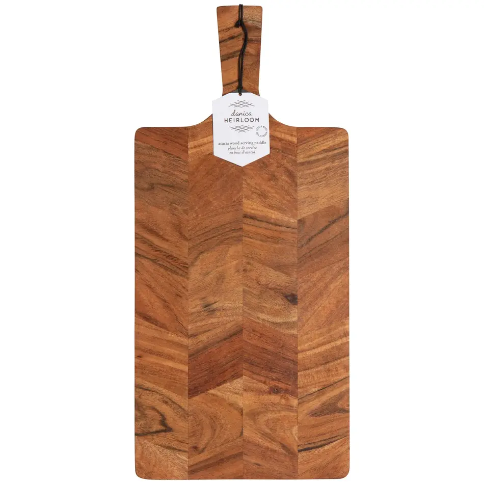 Acacia Chevron Serving Paddle 20 in