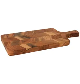 Acacia Chevron Serving Board 17 in