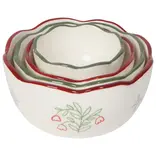 Camellia Stoneware Nesting Bowls Set of 4 Assorted