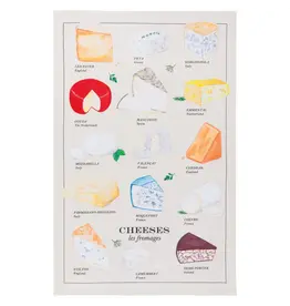 Les Fromages Printed Cotton Dishtowel