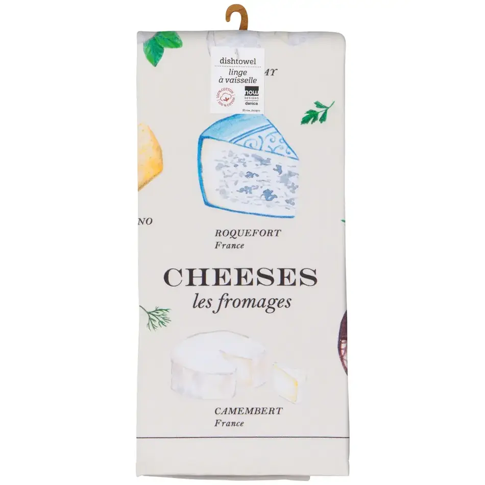 Les Fromages Printed Cotton Dishtowel