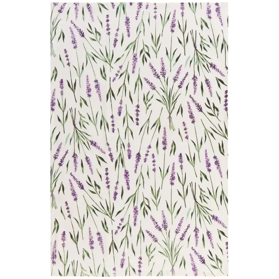 Lavender Printed Terry Dishtowel