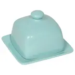 Square Eggshell Blue Butter Dish