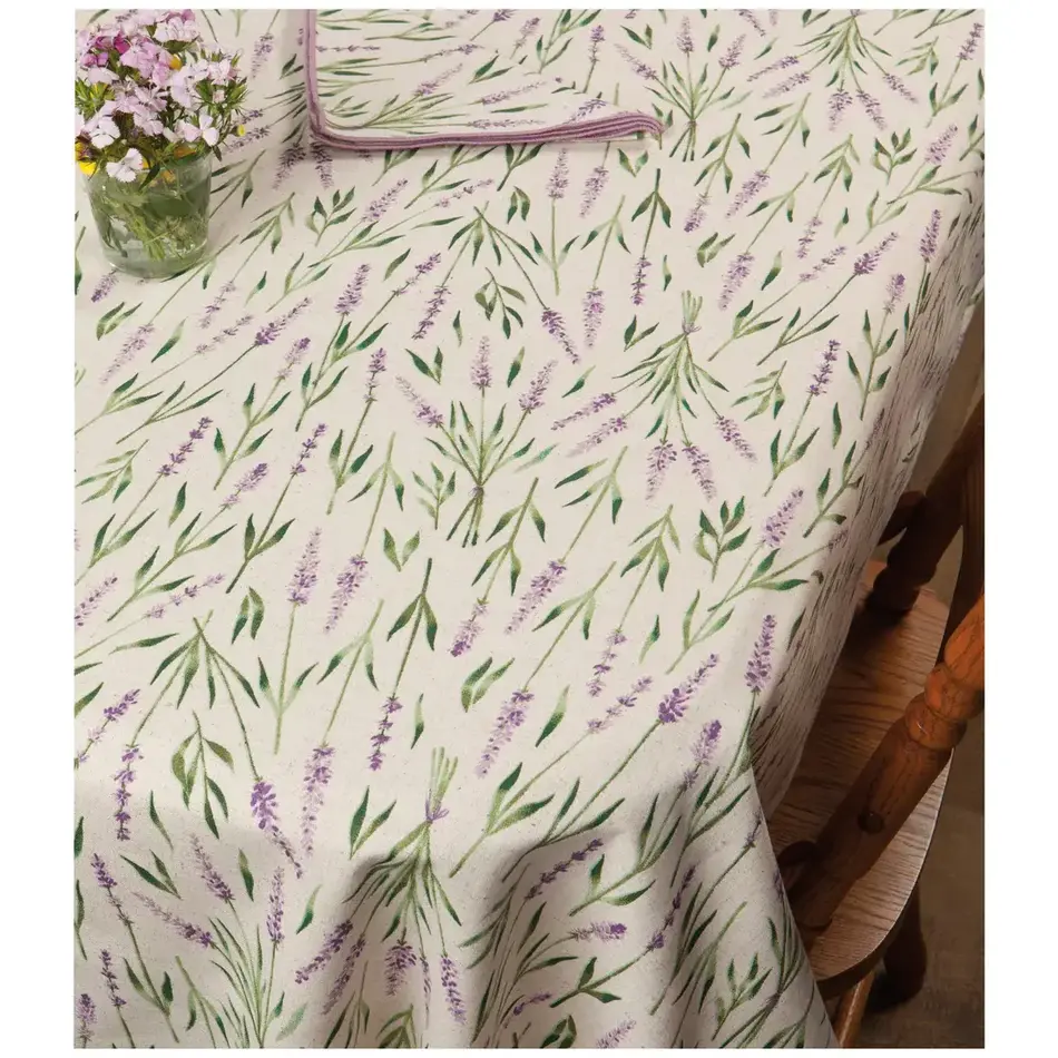 Lavender Printed Tablecloth 60" x 120"