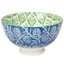 Green Leaf Stamped Bowl 4 Inch