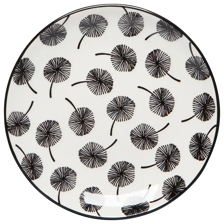 Dandelion Stamped Appetizer Plate 6"