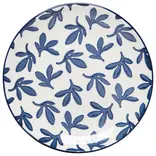 Blue Floral Stamped Appetizer Plate 6"