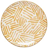 Ochre Lines Appetizer Plate, 6"