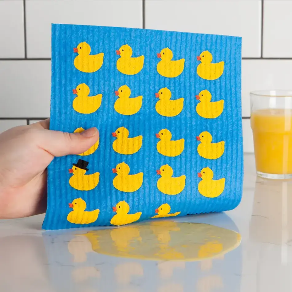 Rubber Duckies Swedish Dishcloth