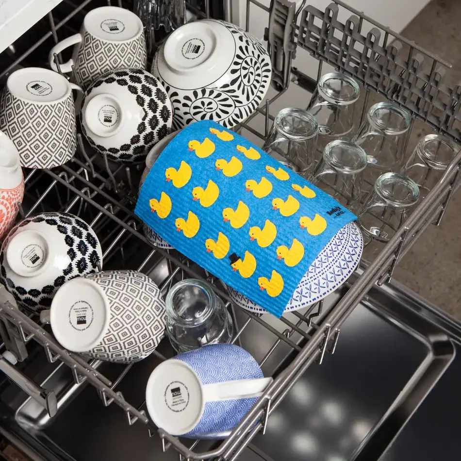 Rubber Duckies Swedish Dishcloth