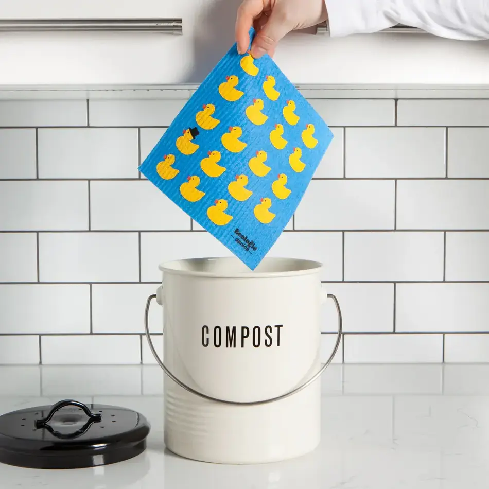 Rubber Duckies Swedish Dishcloth