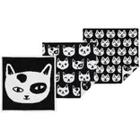 Feline Fine Knit Dishcloth Set of 3