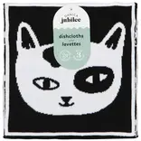 Feline Fine Knit Dishcloth Set of 3