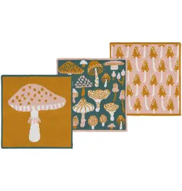 Mushroom Gems Knit Dishcloth Set of 3