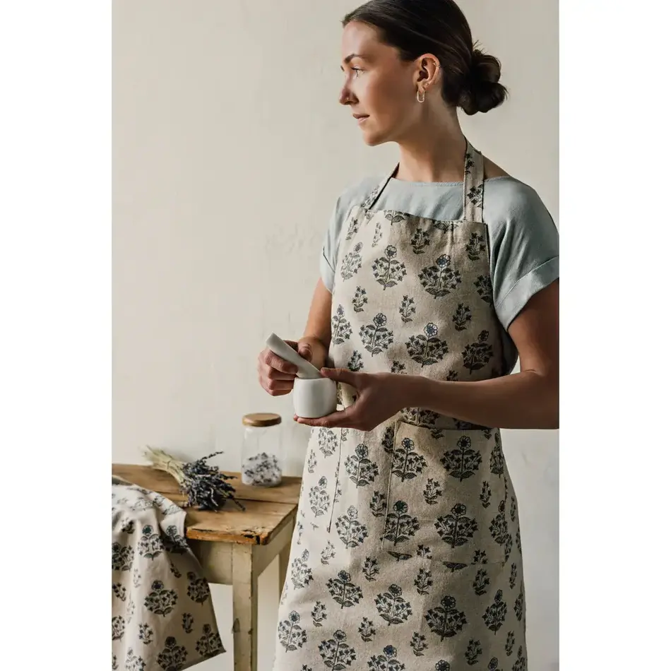 Salvia Block Print Apron