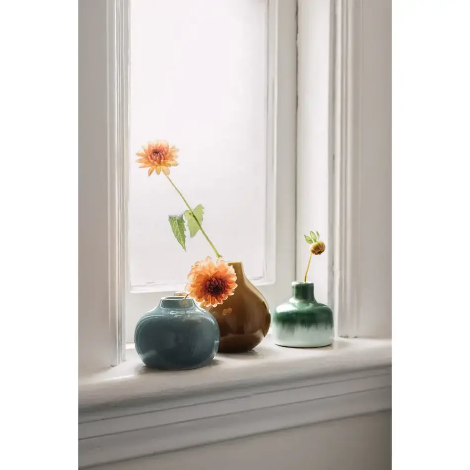 Moss Ceramic Bud Vase