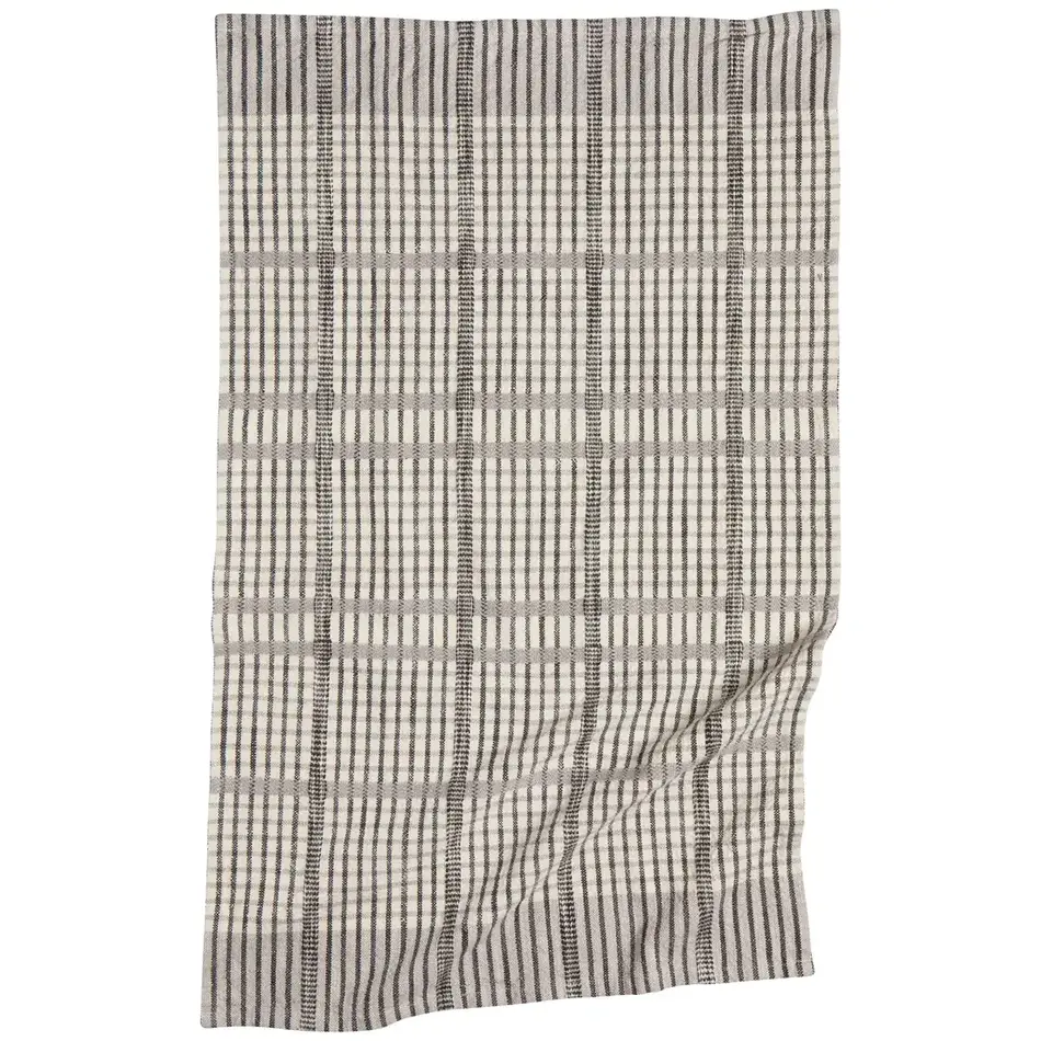 Pewter Finley Check Dishtowels, set of 2