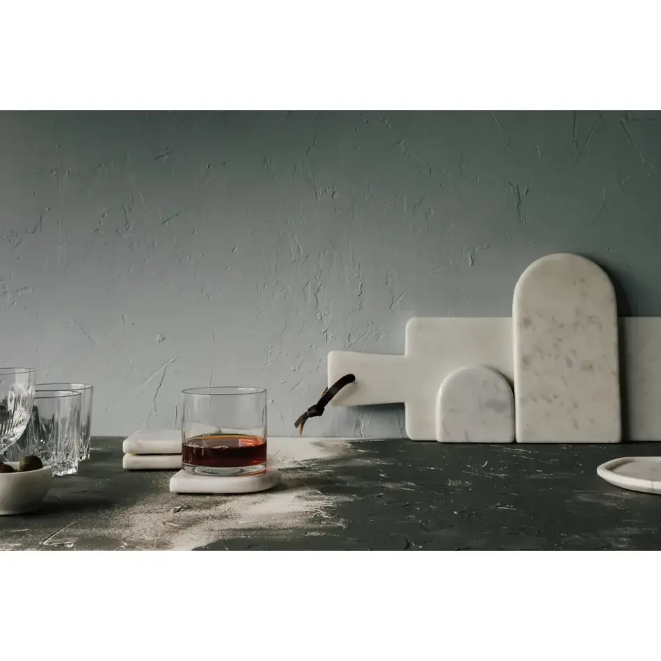 White Marble Serving Paddle