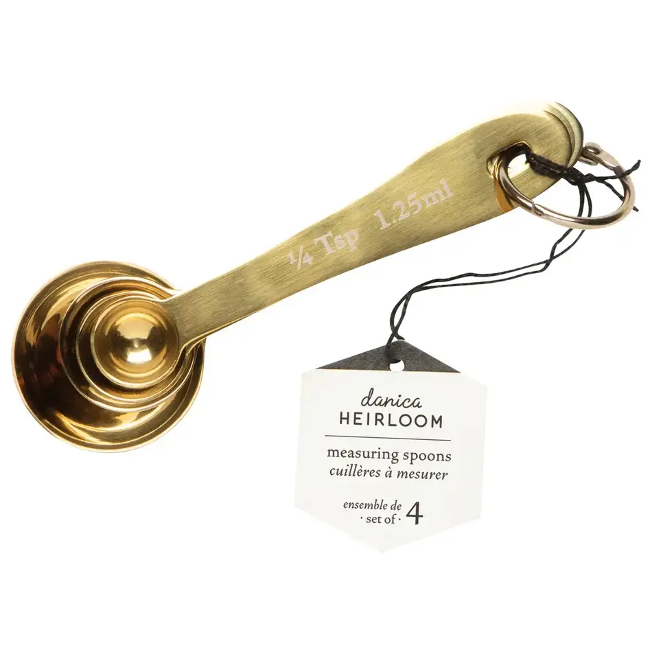 Gold Measuring Spoons Set of 4