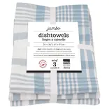 Jumbo Dishtowels, Slate Blue, set of 3