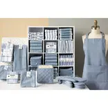 Jumbo Dishtowels, Slate Blue, set of 3