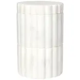 Danica White Fluted Marble Salt Cellar