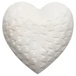 Danica White Marble Heart Large