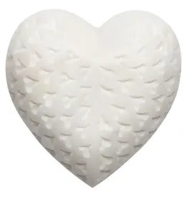 Danica White Marble Heart Large
