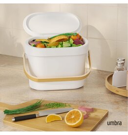 Umbra Bellwood Compost Bin White/Natural