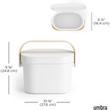 Umbra Bellwood Compost Bin White/Natural