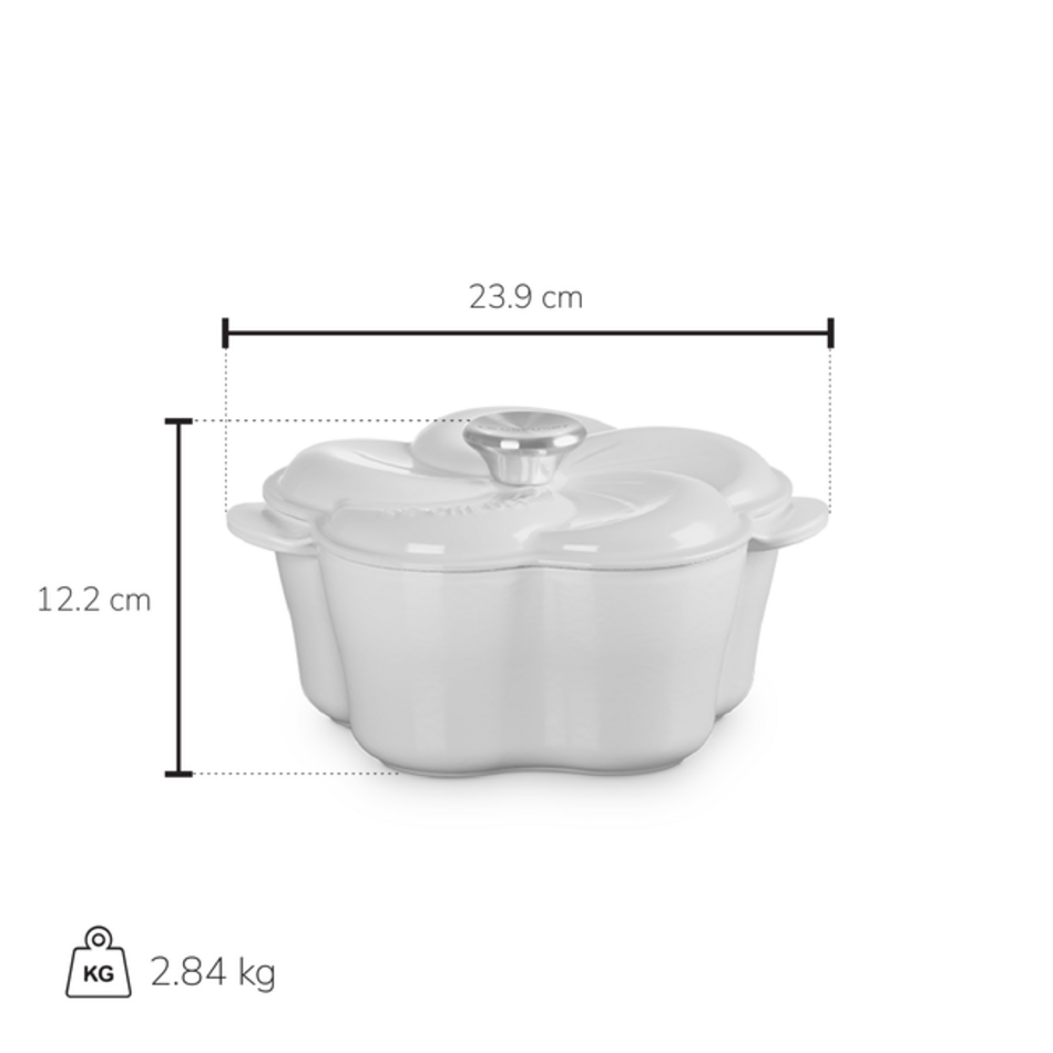 Le Creuset 2L Petal Cocotte, Berry
