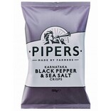 Pipers Pipers Crisps Karnataka Black Pepper and Sea Salt, 150g